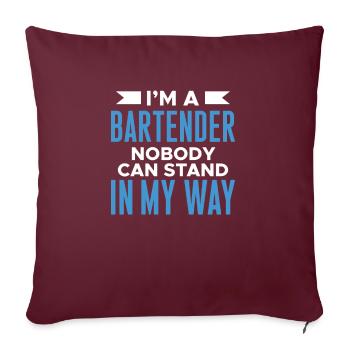 Chez un barman, personne ne peut se mettre en travers de mon chemin - Housse de coussin décorative 45 x 45 cm - bordeaux - Devant