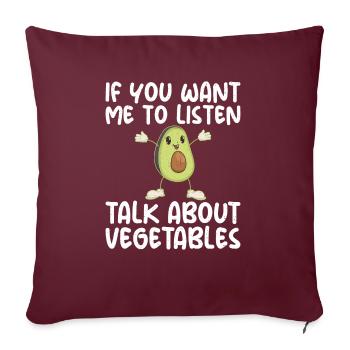 Vegetable Lover Vegetarian Gifts - Sofa pillowcase 17,3'' x 17,3'' (45 x 45 cm) - burgundy - Front