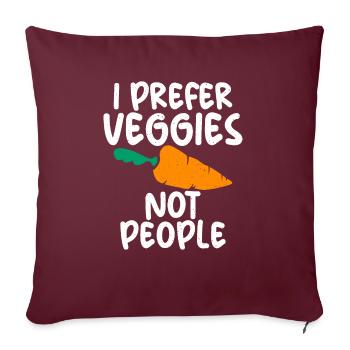 Vegetable Lover Vegetarian Gifts - Sofa pillowcase 17,3'' x 17,3'' (45 x 45 cm) - burgundy - Front