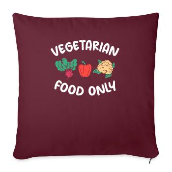 Vegetable Lover Vegetarian Gifts - Sofa pillowcase 17,3'' x 17,3'' (45 x 45 cm) - burgundy - Front