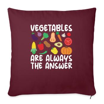 Vegetable Lover Vegetarian Gifts - Sofa pillowcase 17,3'' x 17,3'' (45 x 45 cm) - burgundy - Front