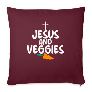 Vegetable Lover Vegetarian Gifts - Sofa pillowcase 17,3'' x 17,3'' (45 x 45 cm) - burgundy - Front
