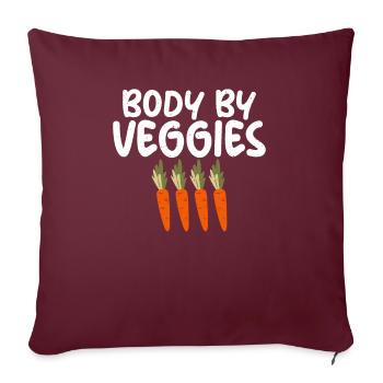 Vegetable Lover Vegetarian Gifts - Sofa pillowcase 17,3'' x 17,3'' (45 x 45 cm) - burgundy - Front