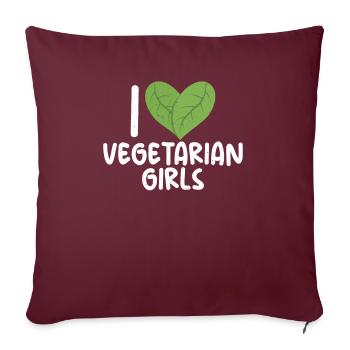 Vegetable Lover Vegetarian Gifts - Sofa pillowcase 17,3'' x 17,3'' (45 x 45 cm) - burgundy - Front