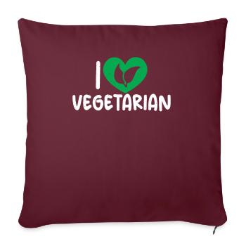 Vegetable Lover Vegetarian Gifts - Sofa pillowcase 17,3'' x 17,3'' (45 x 45 cm) - burgundy - Front