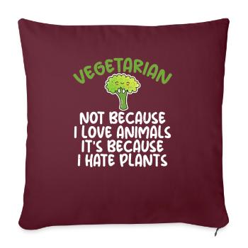 Vegetable Lover Vegetarian Gifts - Sofa pillowcase 17,3'' x 17,3'' (45 x 45 cm) - burgundy - Front