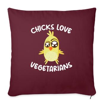 Vegetable Lover Vegetarian Gifts - Sofa pillowcase 17,3'' x 17,3'' (45 x 45 cm) - burgundy - Front