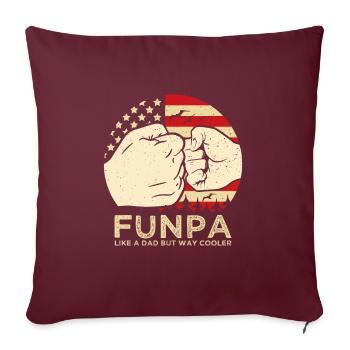 Funpa-definition Wie Opa, Nur Cooler - Sofakissenbezug 45 x 45 cm - Burgunderrot - Vorne