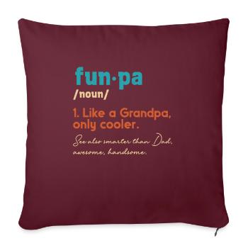 Funpa-definition Wie Opa, Nur Cooler - Sofakissenbezug 45 x 45 cm - Burgunderrot - Vorne