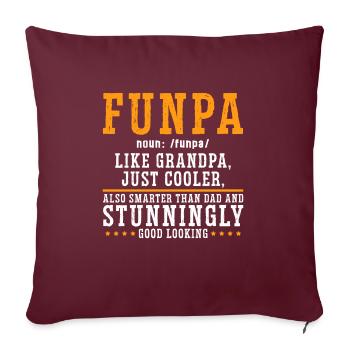 Funpa-definition Wie Opa, Nur Cooler - Sofakissenbezug 45 x 45 cm - Burgunderrot - Vorne