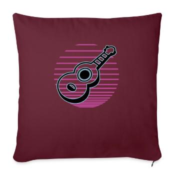 Ukulélés Vitage - Housse de coussin décorative 45 x 45 cm - bordeaux - Devant