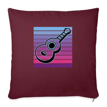 Ukulélés Vitage - Housse de coussin décorative 45 x 45 cm - bordeaux - Devant