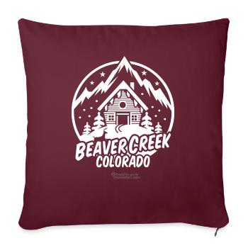 Beaver Creek Colorado Skigebiet - Sofakissenbezug 45 x 45 cm - Burgunderrot - Vorne
