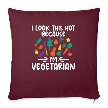 Vegetable Lover Vegetarian Gifts - Sofa pillowcase 17,3'' x 17,3'' (45 x 45 cm) - burgundy - Front