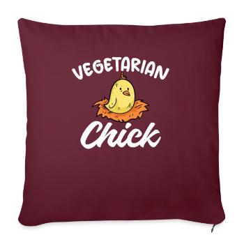 Vegetable Lover Vegetarian Gifts - Sofa pillowcase 17,3'' x 17,3'' (45 x 45 cm) - burgundy - Front