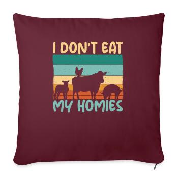 Vegetable Lover Vegetarian Gifts - Sofa pillowcase 17,3'' x 17,3'' (45 x 45 cm) - burgundy - Front