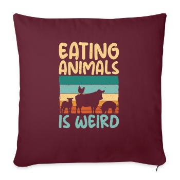 Vegetable Lover Vegetarian Gifts - Sofa pillowcase 17,3'' x 17,3'' (45 x 45 cm) - burgundy - Front