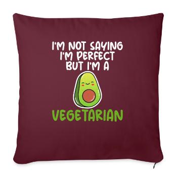 Vegetable Lover Vegetarian Gifts - Sofa pillowcase 17,3'' x 17,3'' (45 x 45 cm) - burgundy - Front