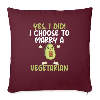 Vegetable Lover Vegetarian Gifts - Sofa pillowcase 17,3'' x 17,3'' (45 x 45 cm) - burgundy - Front