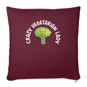 Vegetable Lover Vegetarian Gifts - Sofa pillowcase 17,3'' x 17,3'' (45 x 45 cm) - burgundy - Front