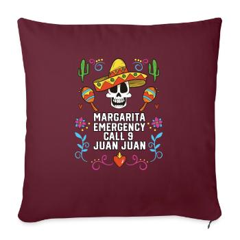Margarita Emergency Call 9 Juan Juan Margarita - Sofakissenbezug 45 x 45 cm - Burgunderrot - Vorne