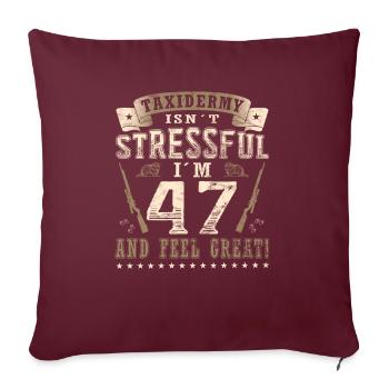 Taxidermistes 47e anniversaire Taxidermistes - Housse de coussin décorative 45 x 45 cm - bordeaux - Devant