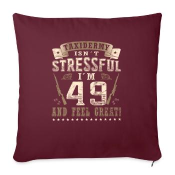 Taxidermistes 49e anniversaire Taxidermistes - Housse de coussin décorative 45 x 45 cm - bordeaux - Devant