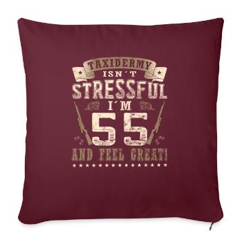 Taxidermistes 55e anniversaire Taxidermistes - Housse de coussin décorative 45 x 45 cm - bordeaux - Devant