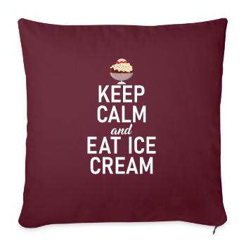 Cadeaux pour amateurs de crème glacée - Housse de coussin décorative 45 x 45 cm - bordeaux - Devant