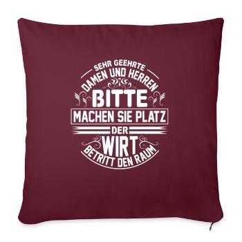 Machen Sie Platz Der Wirt Betritt Den Raum - Sofakissenbezug 45 x 45 cm - Burgunderrot - Vorne
