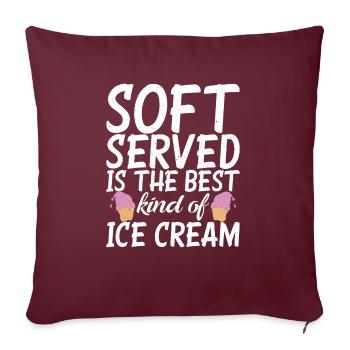 Cadeaux pour amateurs de crème glacée - Housse de coussin décorative 45 x 45 cm - bordeaux - Devant