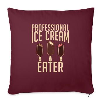 Cadeaux pour amateurs de crème glacée - Housse de coussin décorative 45 x 45 cm - bordeaux - Devant