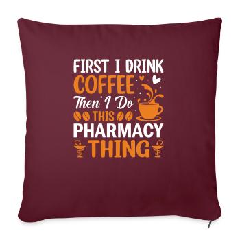 Produits pharmaceutiques Médecine Produits pharmaceutiques Pharmacie - Housse de coussin décorative 45 x 45 cm - bordeaux - Devant