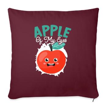 Apple Of My Eye Fruit Lover Cueillette de pommes - Housse de coussin décorative 45 x 45 cm - bordeaux - Devant
