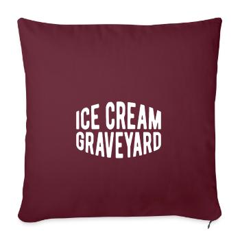 Cadeaux pour amateurs de crème glacée - Housse de coussin décorative 45 x 45 cm - bordeaux - Devant