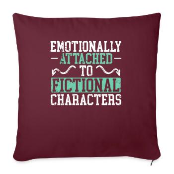Emotional an fiktive Charaktere gebunden Comic - Sofakissenbezug 45 x 45 cm - Burgunderrot - Vorne