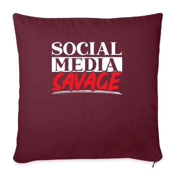 Social Media Savage Job Gestionnaire de médias sociaux - Housse de coussin décorative 45 x 45 cm - bordeaux - Devant