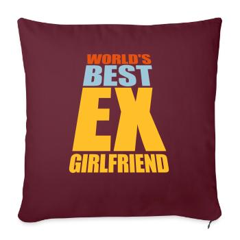 La meilleure ex petite amie du monde - Housse de coussin décorative 45 x 45 cm - bordeaux - Devant