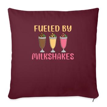 J’adore Milkshakes Milkshake Gift - Housse de coussin décorative 45 x 45 cm - bordeaux - Devant