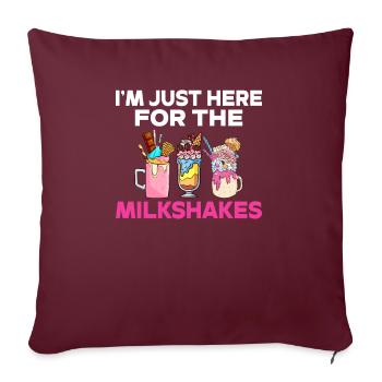 I love Milkshakes Milkshake Gift - Sofa pillowcase 17,3'' x 17,3'' (45 x 45 cm) - burgundy - Front