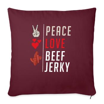 Beef Jerky Gift Beef Jerky Lover - Housse de coussin décorative 45 x 45 cm - bordeaux - Devant
