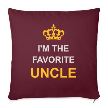 at The Favorite Uncle - Sofa pillowcase 17,3'' x 17,3'' (45 x 45 cm) - burgundy - Front