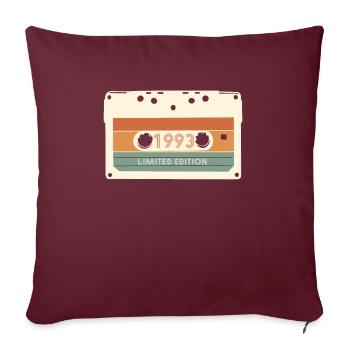 Cassette 1993 30th Birthday Shirt Gift - Housse de coussin décorative 45 x 45 cm - bordeaux - Devant