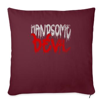 Handsome Devil Ehepartner Familie Partner - Sofakissenbezug 45 x 45 cm - Burgunderrot - Vorne