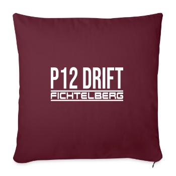 P12 Drift Fichtelberg - Sofakissenbezug 45 x 45 cm - Burgunderrot - Vorne