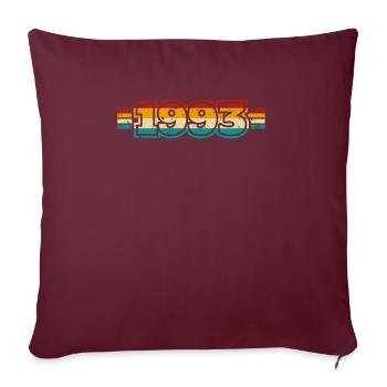 Vintage Retro 1993 30th Birthday Shirt Cadeau - Housse de coussin décorative 45 x 45 cm - bordeaux - Devant