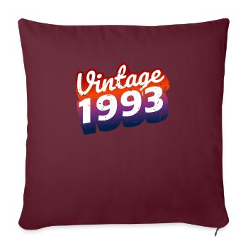Vintage 1993 30th Birthday Shirt Cadeau - Housse de coussin décorative 45 x 45 cm - bordeaux - Devant