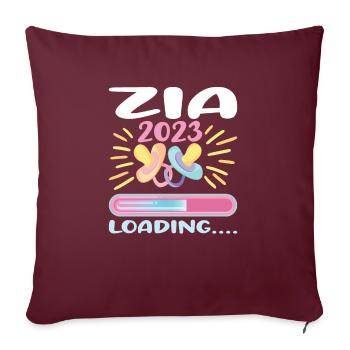 Zia 2023 - Sofakissenbezug 45 x 45 cm - Burgunderrot - Vorne