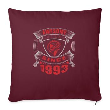 Awesome since 1993. Angel, Angler Geburtstag - Sofakissenbezug 45 x 45 cm - Burgunderrot - Vorne