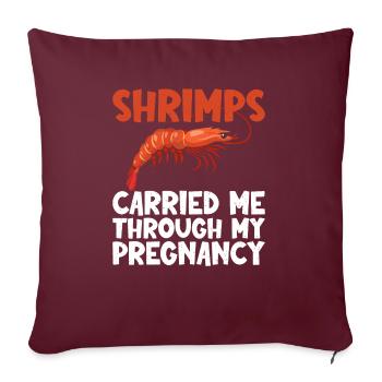 Shrimp Lover Gift - Sofa pillowcase 17,3'' x 17,3'' (45 x 45 cm) - burgundy - Front